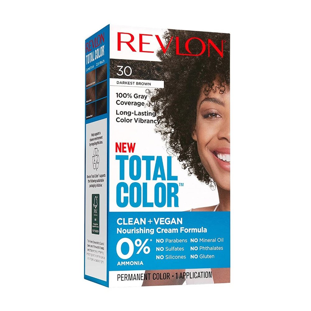 NEW Revlon Darkest brown 100% covers gray Vegan